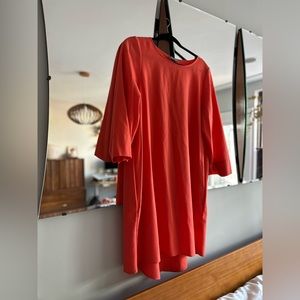 COS pink wool shift dress